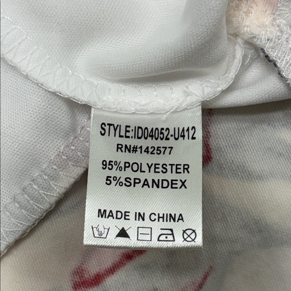 NWT Iris Red and White Rose Fit and Flare Mini Dress - Picture 8 of 9